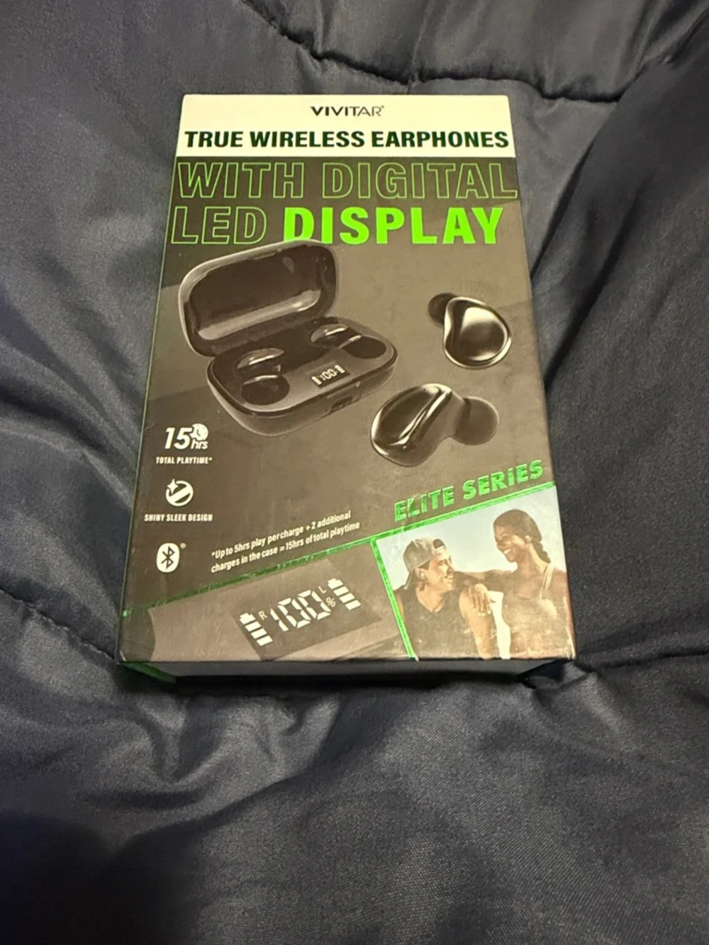 Vivitar Elite Series True Wireless Earphones with LED Display - Black